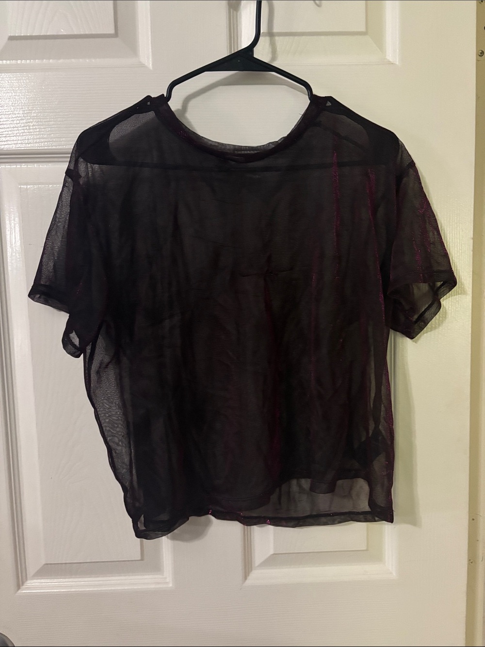 Sheer Magenta Crop Top